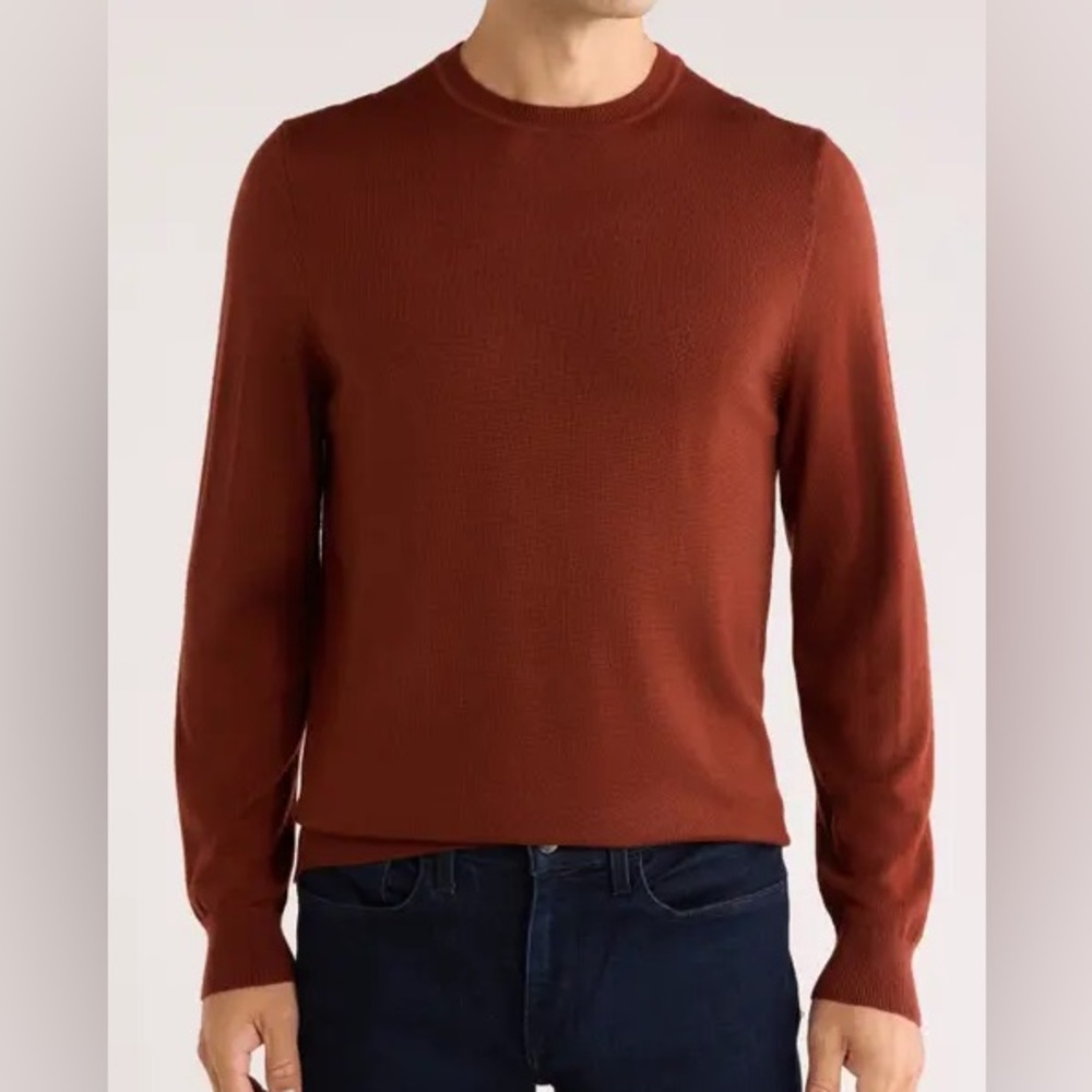 Vintage Barney’s New York Rusty brown 100% merino Wool sweater